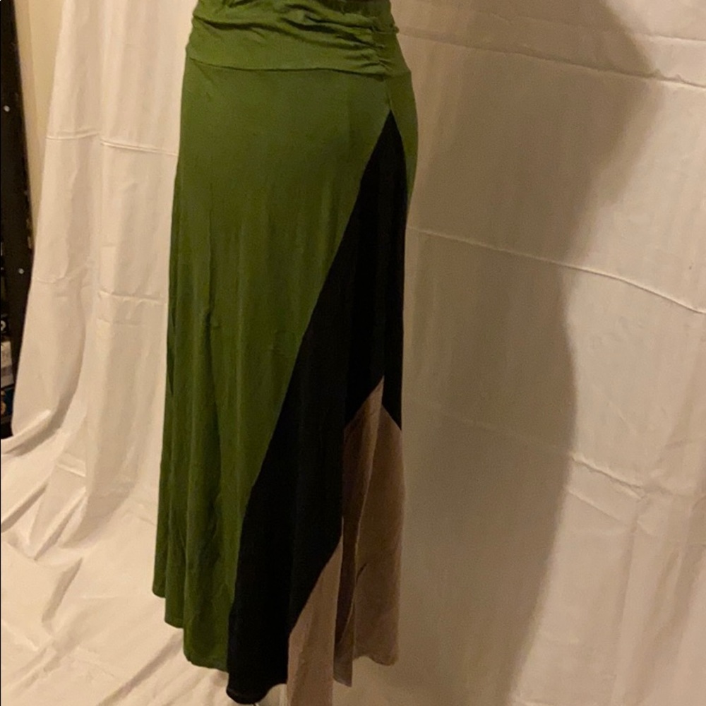 Olive, taupe and black Maxi skirt